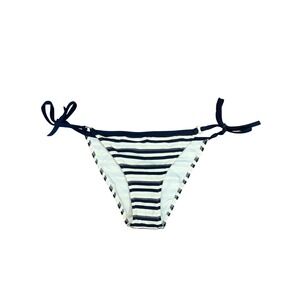 Calzedonia Cobey Navy Blue White Striped Side Tie Bikini Bottom Womens Small S